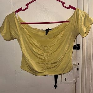 Forever 21 Yellow Crop Top